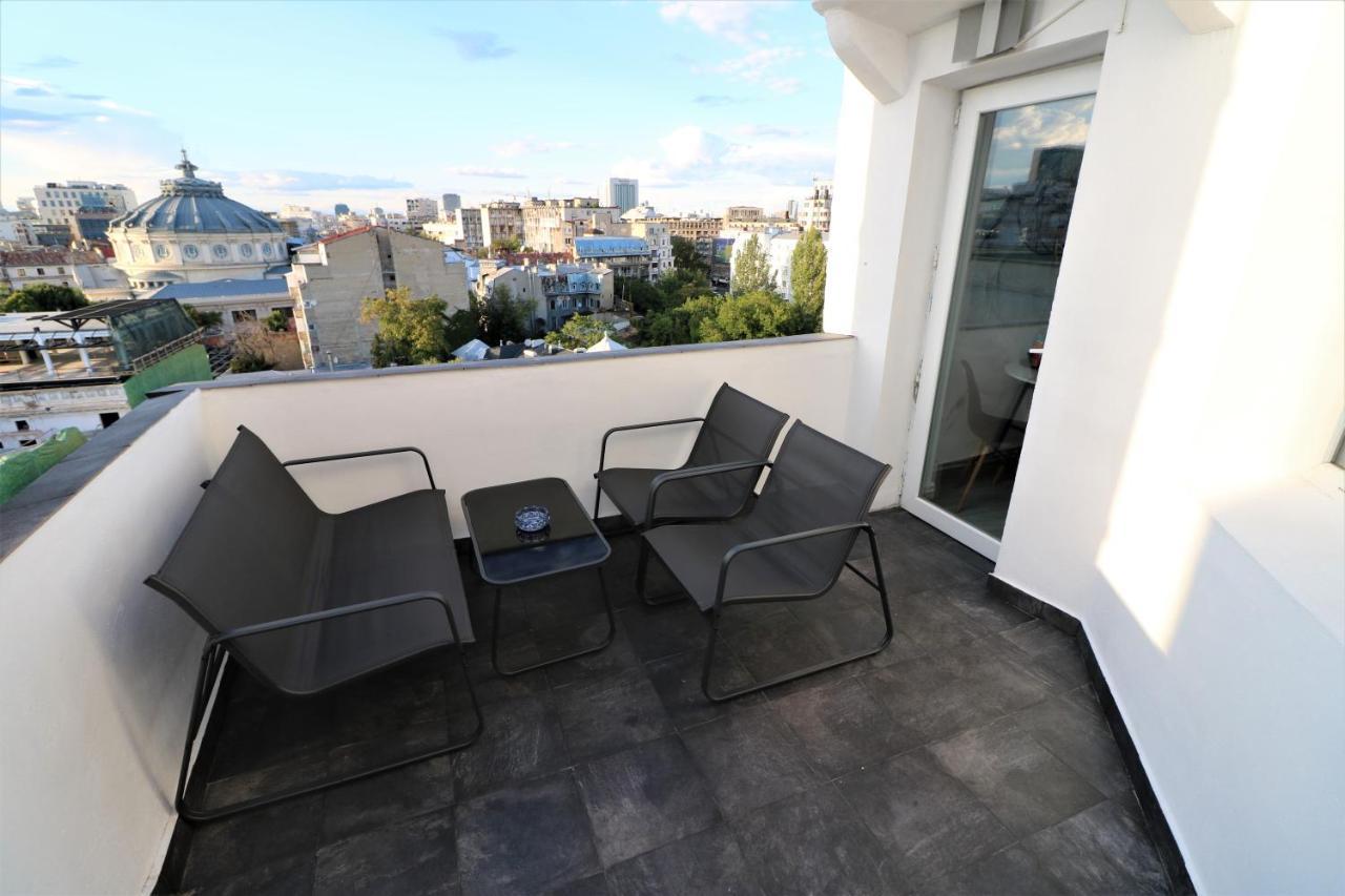 Athenee Palace Apartment - Panoramic View Terrace & Balcony - Free Minibar Bukarest Exterior foto
