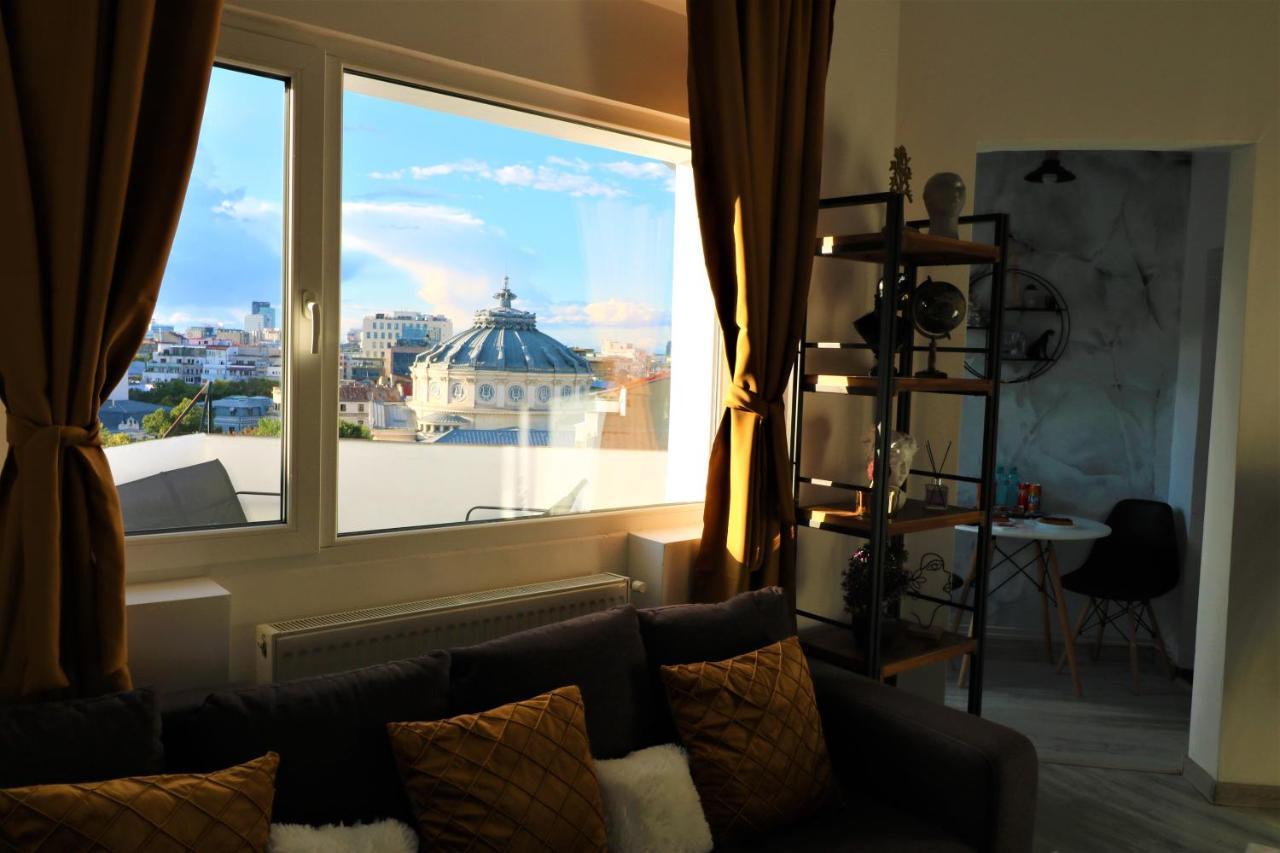 Athenee Palace Apartment - Panoramic View Terrace & Balcony - Free Minibar Bukarest Exterior foto