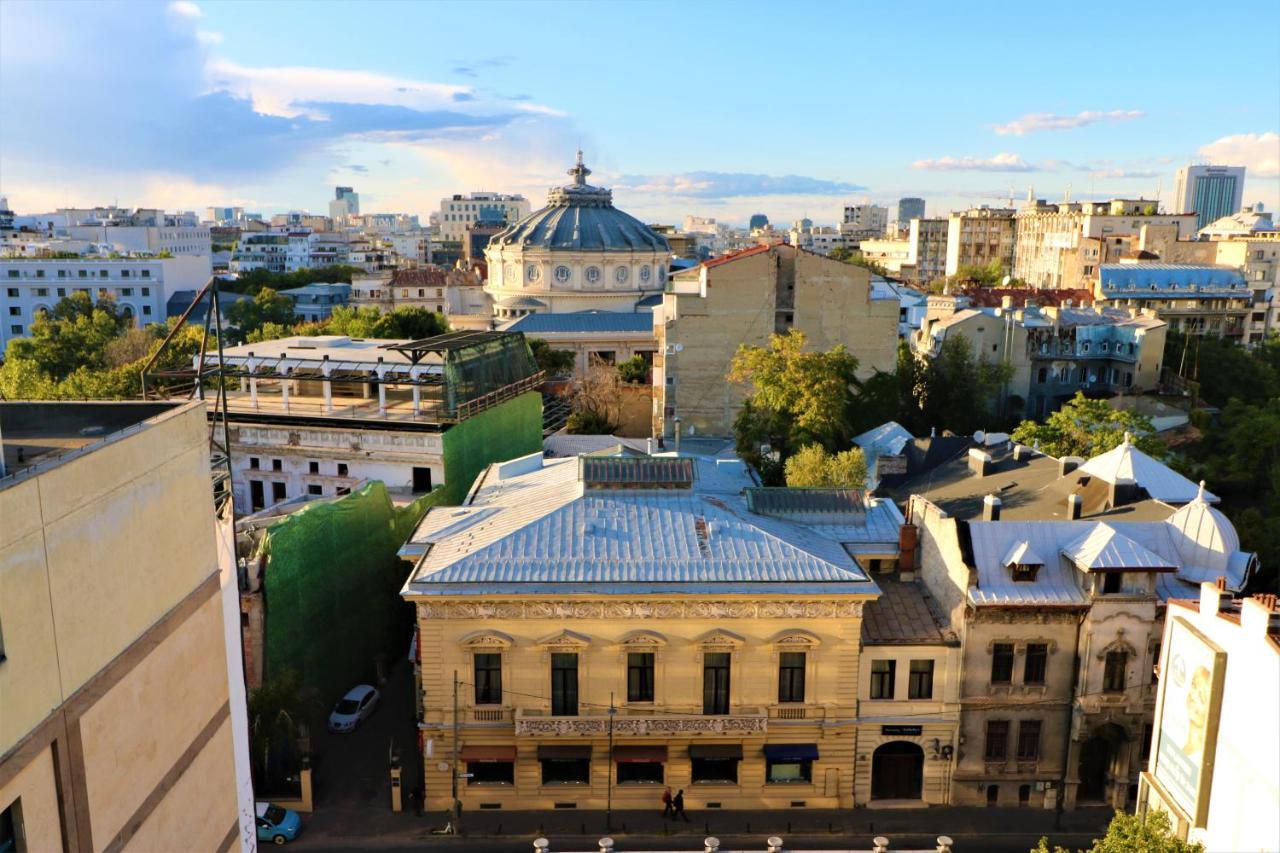 Athenee Palace Apartment - Panoramic View Terrace & Balcony - Free Minibar Bukarest Exterior foto